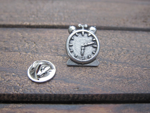 Alarm Clock Lapel Pin