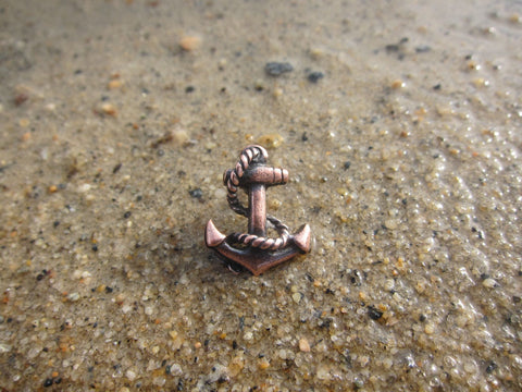 Anchor Copper Lapel Pin