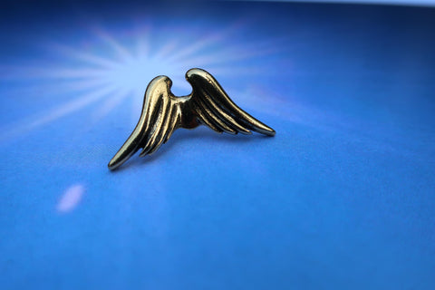 Angel Wings Gold Lapel Pin