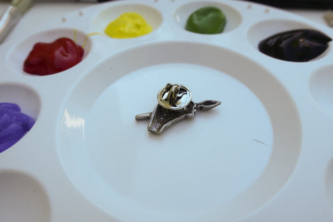 Artist's Hand with Brush Lapel Pin