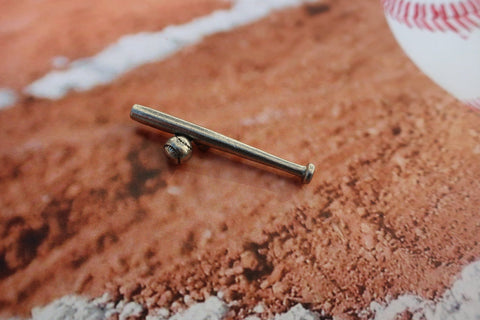 Baseball and Bat Lapel Pin