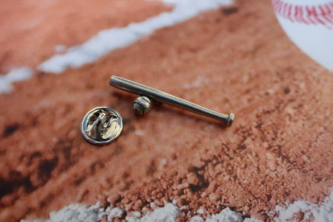 Baseball and Bat Lapel Pin