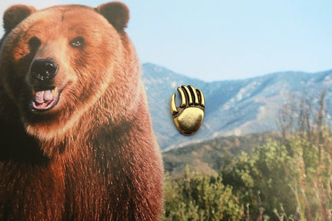 Bear Claw Gold Lapel Pin