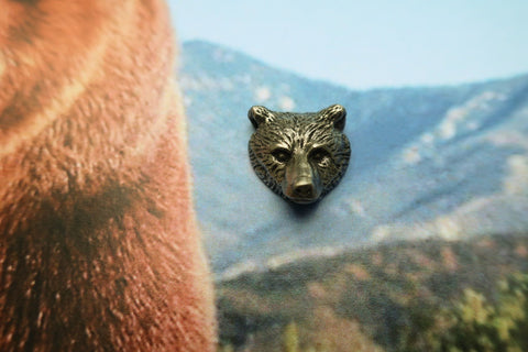 Bear Head Lapel Pin