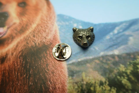 Bear Head Lapel Pin