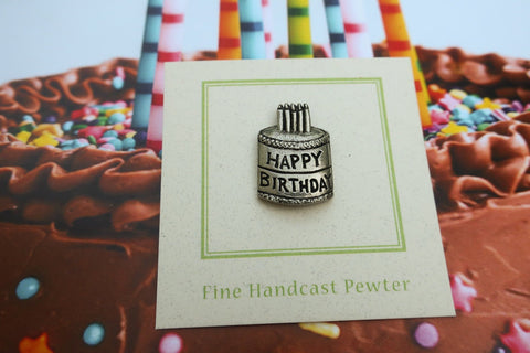 Birthday Cake Lapel Pin