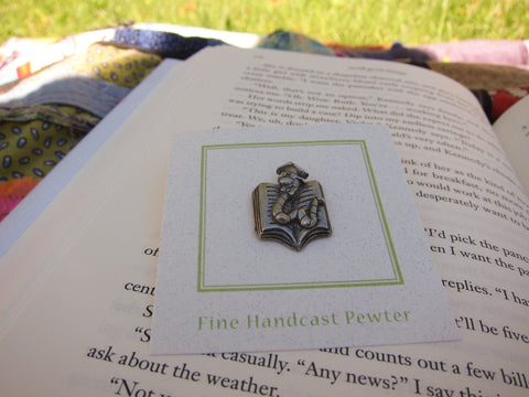 Bookworm Scholar Lapel Pin