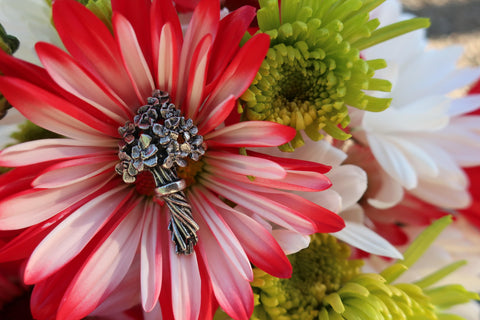 Bouquet of Flowers Lapel Pin