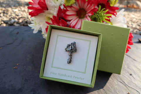 Bouquet of Flowers Lapel Pin