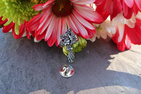 Bouquet of Flowers Lapel Pin