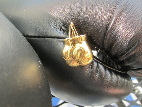 Boxing Gloves Gold Lapel Pin