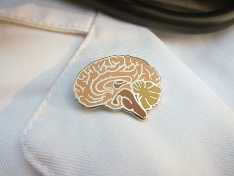 Brain Enamel Pin