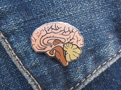 Brain Enamel Pin