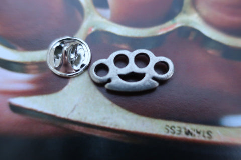 Brass Knuckles Lapel Pin