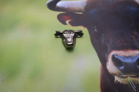 Bull Head Lapel Pin