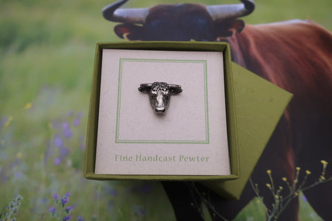 Bull Head Lapel Pin