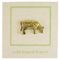 Cow Gold Lapel Pin