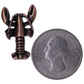 Lobster Copper Lapel Pin