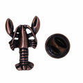 Lobster Copper Lapel Pin