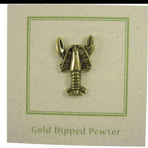 Lobster Gold Lapel Pin