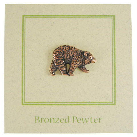 Bear Copper Lapel Pin