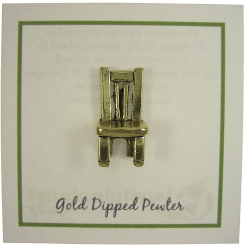 Chair Gold Lapel Pin
