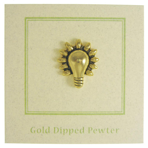 Lightbulb Gold Lapel Pin