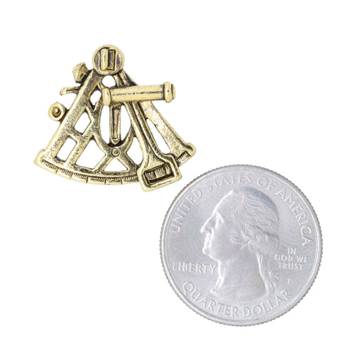 Sextant Gold Lapel Pin