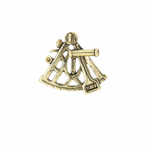 Sextant Gold Lapel Pin