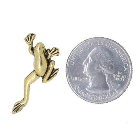 Frog Gold Lapel Pin