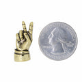 Peace Hand Sign Gold Lapel Pin