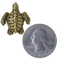 Sea Turtle Gold Lapel Pin