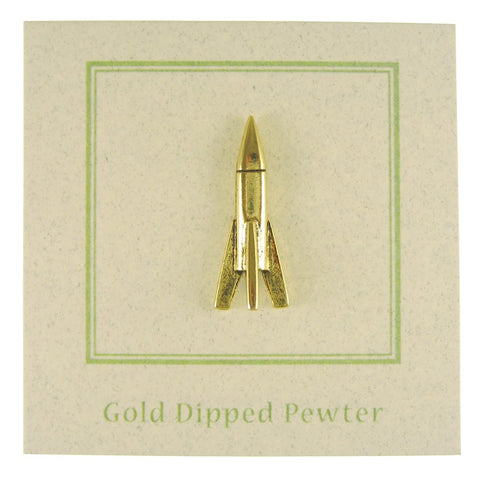 Rocket Gold Lapel Pin
