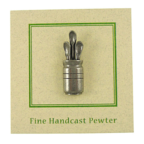 Spoons in Pot Lapel Pin
