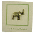 Elephant Gold Lapel Pin