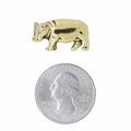 Hippopotamus Gold Lapel Pin