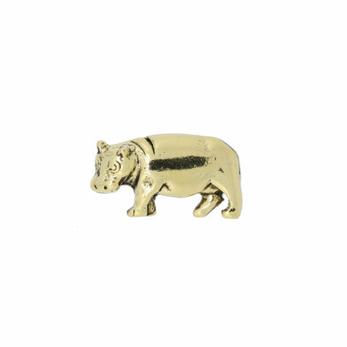 Hippopotamus Gold Lapel Pin