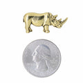 Rhinoceros Gold Lapel Pin