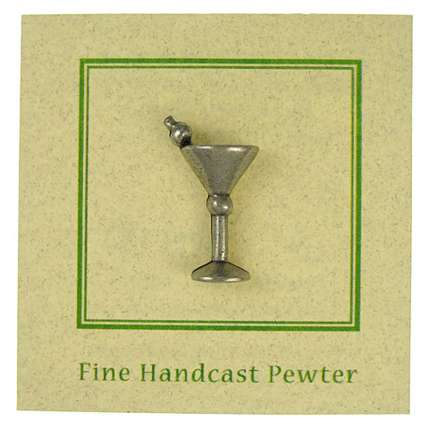 Martini Glass Lapel Pin