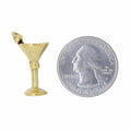 Martini Glass Gold Lapel Pin