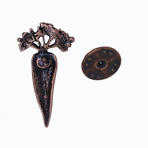 Carrot Copper Lapel Pin