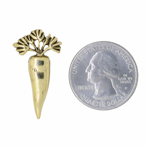 Carrot Gold Lapel Pin