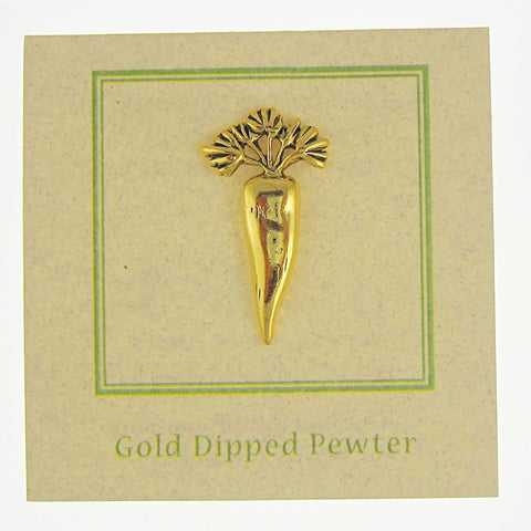 Carrot Gold Lapel Pin