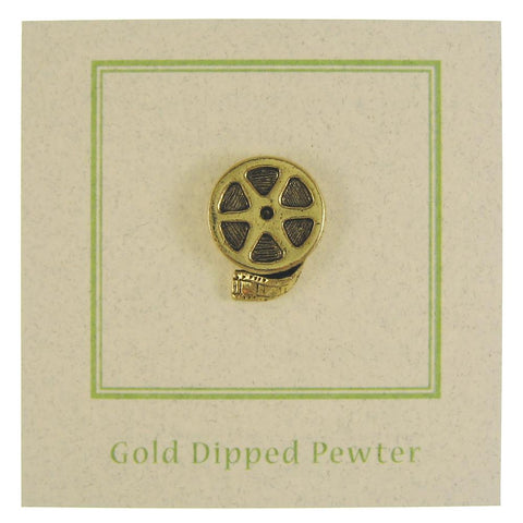 Film Reel Gold Lapel Pin
