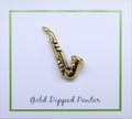 Saxophone Gold Lapel Pin