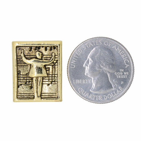 Music Conductor Gold Lapel Pin