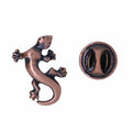 Gecko Copper Lapel Pin