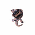 Gecko Copper Lapel Pin