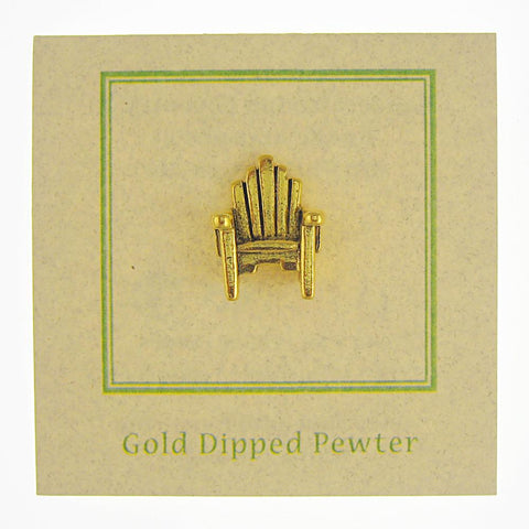 Adirondack Chair Gold Lapel Pin