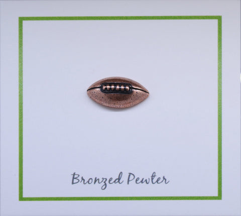 Football Copper Lapel Pin